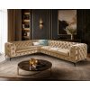 ROHOVÁ SEDAČKA CHESTERFIELD LARISSA PRAVÁ - ĽAVÁ ZLATÁ ZAMATOVÁ LÁTKA 323 X 264 cm ROHOVÁ SEDAČKA CHESTERFIELD LARISSA PRAVÁ - ĽAVÁ ZLATÁ ZAMATOVÁ LÁTKA 323 X 264 cm