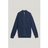 SVETER GANT COTTON PIQUE ZIP CARDIGAN MARINE MELANGE SVETER GANT COTTON PIQUE ZIP CARDIGAN MARINE MELANGE