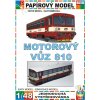 Papierový model - Motorový voz 810 Papierový model - Motorový voz 810