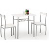 Súprava 3 kusov LANCE malý stôl 50x82cm + 2 stoličky biele Halmar do kuchyne Súprava 3 kusov LANCE malý stôl 50x82cm + 2 stoličky biele Halmar do kuchyne