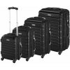 tectake 402024 škrupinové cestovné kufre sada 4 ks - čierna tectake 402024 škrupinové cestovné kufre sada 4 ks - čierna