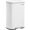 Songmics Odpadkový kôš 50 l biely