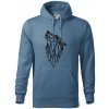 Geometria - vlk - vyjúci - Mikina pánska Cape s kapucňou - XL ( Denim ) Geometria - vlk - vyjúci - Mikina pánska Cape s kapucňou - XL ( Denim )
