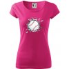 Baseball lopta v triku - Dámske tričko Pure - L ( Purpurová ) Baseball lopta v triku - Dámske tričko Pure - L ( Purpurová )