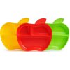 Munchkin Set barevných dělených talířů ve tvaru jablka ks Munchkin Set barevných dělených talířů ve tvaru jablka ks
