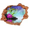 Fototapeta diera na stenu 3D Bambus orchidea 90x70 cm Fototapeta diera na stenu 3D Bambus orchidea 90x70 cm