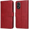 Peňaženkové kožené puzdro Calf Texture na Oppo A38 - Červená Peňaženkové kožené puzdro Calf Texture na Oppo A38 - Červená
