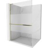 Mexen Kioto+ L, sprchová zástena Walk-In s poličkou a vešiakom 120 x 200 cm, 8mm číre sklo-námraza, zlatý lesklý profil,800-120-123-50-35 Mexen Kioto+ L, sprchová zástena Walk-In s poličkou a vešiakom 120 x 200 cm, 8mm číre sklo-námraza, zlatý lesklý profil,800-120-123-50-35