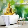 Tapeta zlatý Budha na lotosovom kvete Tapeta zlatý Budha na lotosovom kvete