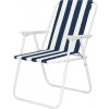Kempingová, plážová, skladacia stolička DEDRA N1028-1, 52x58x72cm, bielo-námornícka modrá Kempingová, plážová, skladacia stolička DEDRA N1028-1, 52x58x72cm, bielo-námornícka modrá