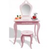 Detský toaletný stolík so zrkadlom a taburetkou ♥ SRDCE ♥ Detský toaletný stolík so zrkadlom a taburetkou ♥ SRDCE ♥