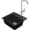 Granitový drez Vima s batériou Hansgrohe Focus 500x530 mm antracit Granitový drez Vima s batériou Hansgrohe Focus 500x530 mm antracit