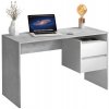 Tempo Kondela PC stôl, betón/biely, TULIO NEW Tempo Kondela PC stôl, betón/biely, TULIO NEW