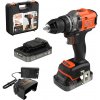 Black+Decker BLD682D2XK - AKU vŕtačka skrutkovač, 18V, bezuhlíková, rýchloupínacie skľučovadlo 13mm, 2× AKU 2,0Ah, nabíjačka, kufor Black+Decker BLD682D2XK - AKU vŕtačka skrutkovač, 18V, bezuhlíková, rýchloupínacie skľučovadlo 13mm, 2× AKU 2,0Ah, nabíjačka, kufor