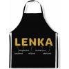 Impar zástěra Ženská jména Gold Lenka