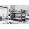 Nábytek PEGAS s.r.o. Łóżko młodzieżowe, piętrowe Bingo, z grafitową ramą, z materacami 80 x 190 Nábytek PEGAS s.r.o. Łóżko młodzieżowe, piętrowe Bingo, z grafitową ramą, z materacami 80 x 190
