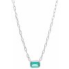 Preciosa Blýštivý náhrdelník so zeleným kubickým zirkónom atlantis 5353 94