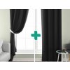 Textilomanie 2x Čierny záves OXFORD 140x250 cm Textilomanie 2x Čierny záves OXFORD 140x250 cm