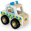 Bigjigs Toys Drevené mini policajné auto - Bigjigs Toys Drevené mini policajné auto -