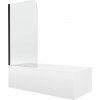 MEXEN/S - Cubik obdĺžniková vaňa 150 x 70 cm s panelom + vaňová zástena 70, transparent, čierna 550315070X9007017000 MEXEN/S - Cubik obdĺžniková vaňa 150 x 70 cm s panelom + vaňová zástena 70, transparent, čierna 550315070X9007017000