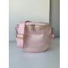 Športová crossbody kabelka Laura Biaggi ružová semišová Športová crossbody kabelka Laura Biaggi ružová semišová