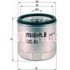 OLEJOVÝ FILTER MAHLE 11001341616 MW712 OLEJOVÝ FILTER MAHLE 11001341616 MW712