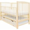 Detská postieľka New Baby LILLY so sťahovacou bočnicou a šuplíkom prírodná Detská postieľka New Baby LILLY so sťahovacou bočnicou a šuplíkom prírodná
