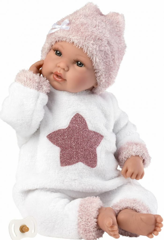 Llorens 63648 NEW BORN realistická bábätko so zvukmi a mäkkým látkovým telom 36