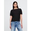 GAP Linen crop t-shirt - Women's čierna XL GAP 1200140271202 GAP Linen crop t-shirt - Women's čierna XL GAP 1200140271202