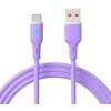 Kabel USB type C / USB A 1m AK-USB-65 Silikon Fialová Kabel USB type C / USB A 1m AK-USB-65 Silikon Fialová