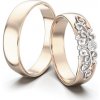 Svadobné obrúčky - ružové a biele zlato 2014085/RBX Svadobné obrúčky - ružové a biele zlato 2014085/RBX