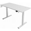 Elektricky výškovo nastaviteľný stôl 140 cm, biely s bielymi nohami, LED BR04-140 biely/biele Elektricky výškovo nastaviteľný stôl 140 cm, biely s bielymi nohami, LED BR04-140 biely/biele
