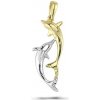 MYRO Prívesok z kombinovaného zlata - Delfíny MYRO Prívesok z kombinovaného zlata - Delfíny