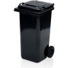 TBA Plastové obaly s.r.o. Plastová popolnica 120l, čierna TBA Plastové obaly s.r.o. Plastová popolnica 120l, čierna