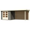 KARIBU ASKOLA 3 drevený domček + prístavok 280 cm vrátane zadnej steny (9174) 497 x 217 cm, terragrau LG3238 KARIBU ASKOLA 3 drevený domček + prístavok 280 cm vrátane zadnej steny (9174) 497 x 217 cm, terragrau LG3238