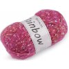 Pletacia priadza mohérová Rainbow 100 g pink 1ks Pletacia priadza mohérová Rainbow 100 g pink 1ks