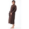 TERAMO 1223 Pánske bavlnené kimono Chocolate Brown - Vestis XL dlouhý župan kimono hnědá 8859