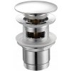 AQUALINE Uzatvárateľná umývadlová výpust guľatá, Click Clack, veľká zátka, V 35-55mm, chróm TF7001 AQUALINE Uzatvárateľná umývadlová výpust guľatá, Click Clack, veľká zátka, V 35-55mm, chróm TF7001