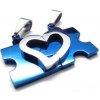 Double prívesok puzzle srdce modré Impress Jewelry F223