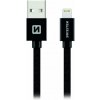 Swissten 71523201 TEXTILE dátový USB - Lightning, 1,2m, černý Swissten 71523201 TEXTILE dátový USB - Lightning, 1,2m, černý