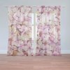 Sablio Záclony Ružové kvety: 2ks 150x250cm Sablio Záclony Ružové kvety: 2ks 150x250cm