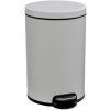 MERIDA Odpadkový Kôš s pedálom SILENT, kovový, biely, 12 l KIB414 MERIDA Odpadkový Kôš s pedálom SILENT, kovový, biely, 12 l KIB414