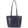 Kožená velká dámská kabelka Redia přes rameno modrá Kožená velká dámská kabelka Redia přes rameno modrá
