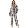 Dámske flanelové pyžamo Roxy sivé káro L Dámske flanelové pyžamo Roxy sivé káro L