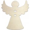Dýhový drevený výrez 7cm - Anjel s hviezdičkami Dýhový drevený výrez 7cm - Anjel s hviezdičkami