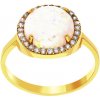 iBrill Zlatý dámsky prsteň s bielym opálom 29357 58mm iBrill Zlatý dámsky prsteň s bielym opálom 29357 58mm