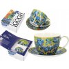 Porcelánová šálka 250ml s podšálkou, Motív: Irisy Vincent Van Gogh CARMANI Porcelánová šálka 250ml s podšálkou, Motív: Irisy Vincent Van Gogh CARMANI
