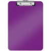 Leitz Wow A4 jednodoska s klipom purpurová Leitz Wow A4 jednodoska s klipom purpurová