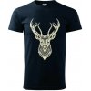 Jeleň kresba - Klasické pánske tričko vyššej gramáže - XS ( Tmavomodrá (veľmi tmavá - skoro čierna) ) Jeleň kresba - Klasické pánske tričko vyššej gramáže - XS ( Tmavomodrá (veľmi tmavá - skoro čierna) )