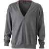 James & Nicholson Cardigan JN 661 s výstřihem do V pánský COT02066102101 anthracite